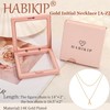 HABIKIP - Collares de oro con inicial para mujer, de