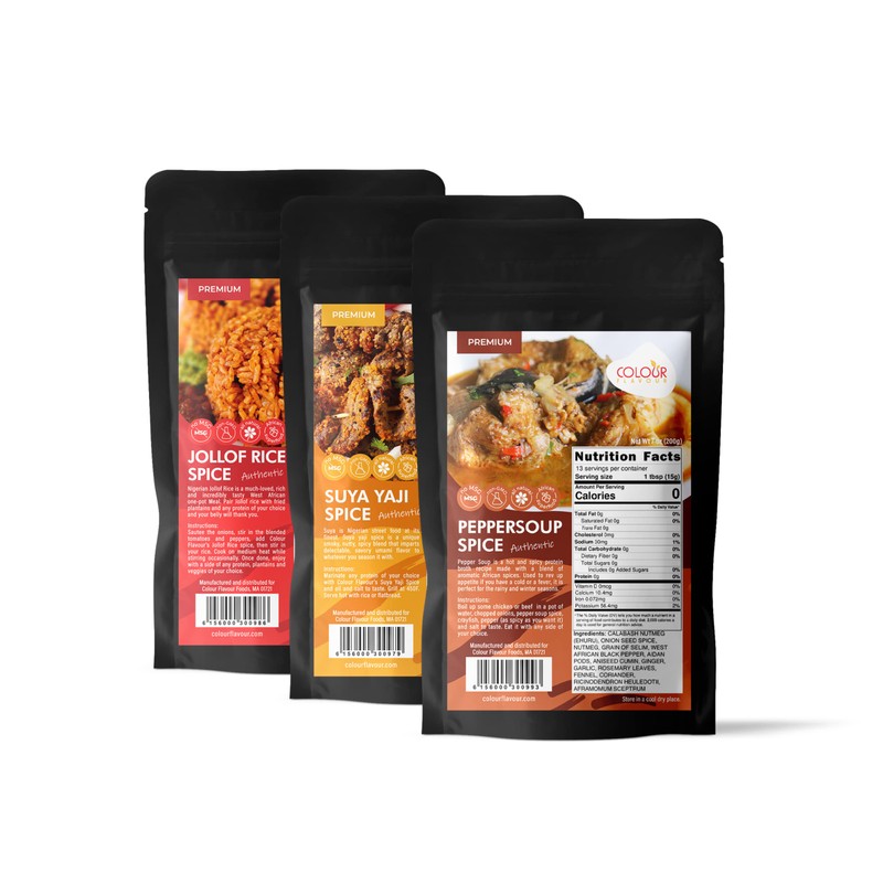 Bundle of 3, The TRIO of African Flavours, Pepper Soup,