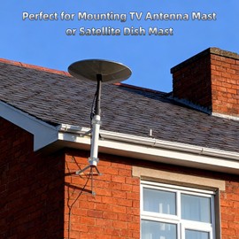 12" Heavy-Duty Antenna Mast, Antenna Wall Mount, Windproof Antenna Mounting Bracket for TV Antenna Mast (3-Leg + 2-Leg)