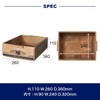Dulton CH14-H518NT Wooden Stacking Box A A Wooden Box That