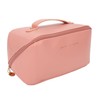 Makeup Storage Bag PU Leather Large Capacity Large Opening Design