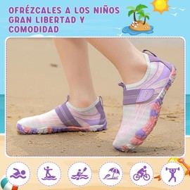 BexpAudpot Zapatos de Agua para Niños, Zapatos de Natación Acuáticos para Niños y Niñas, Ligeros de Secado Rápido, Ideal para Playa, Deporte, Caminar, Piscina, Surf al Aire Libre