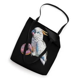 Umbrella Cockatoo Eating A Donut Tote Bag