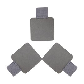 Mini Skater 3 Pcs Self-adhesive Leather Pencil Elastic Loop, Square PU Leather Pen Clip, Pen Holder for Notebooks, Journals, Clipboards, Calendars, Pens Loop Holders Creative Accessories(Grey)