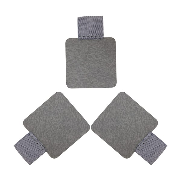 Mini Skater 3 Pcs Self-adhesive Leather Pencil Elastic Loop, Square