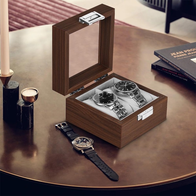 Baskiss Wooden Watch Case Watch Storage Box Collection Case Watch