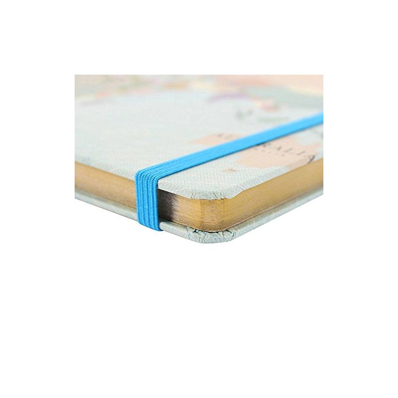 My Travels Adventure Hardback Journal A5 Notebook Map Design