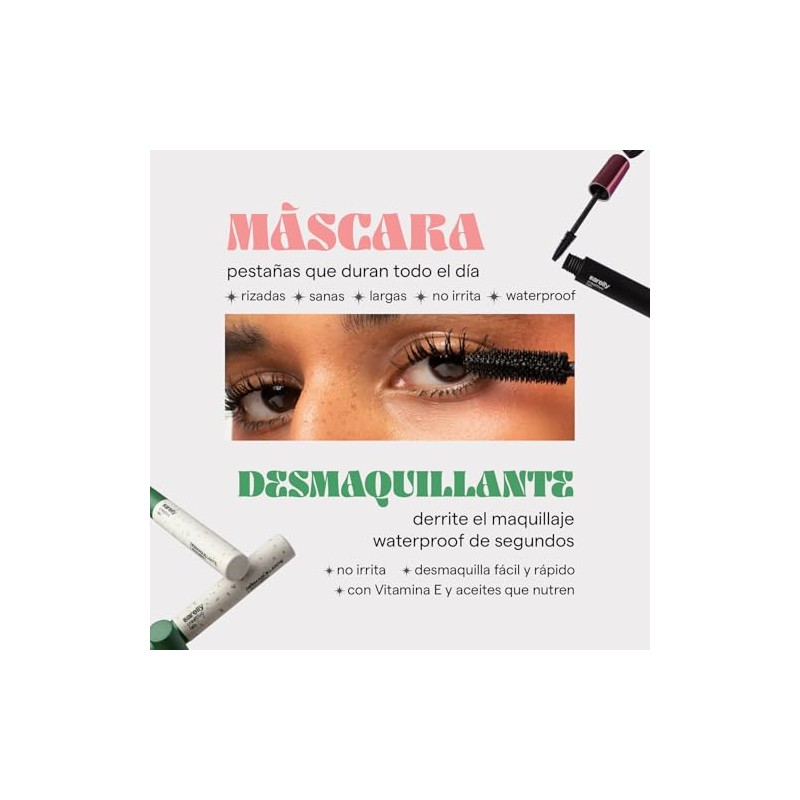 SARELLY, Kit Ojos, Máscara de Pestañas Volume Horse Lashes Desmaquillante