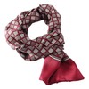 Long Charmeuse Satin Silk Scarf for Men, red