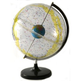 Celestial Star Globe - 12" Globe Diameter - 17.5" Tall on Stand - Shows the Milky Way, Major Stars, Constellations Relative to Earth - Eisco Labs