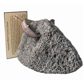 Hydrea London Natural Volcanic Pumice Stone Black - Callus Remover Foot Care