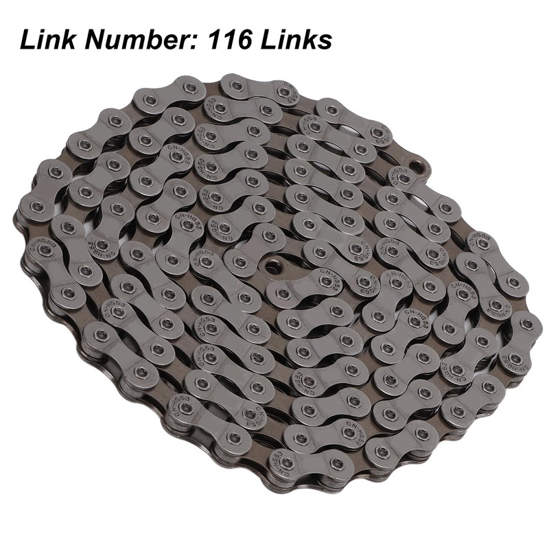 9 Speed Bike Chain, Manganese Steel Construction with Quick Connect
