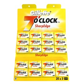 P&G Gillette 7 O Clock 100 Razor Blades, Yellow