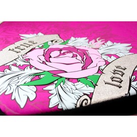 Emartbuy Glamrox Neoprene Sleeve Pouch Case Cover Compatible with Selected 15-17 Inch Laptops Listed Below (Pink Rose Flower)
