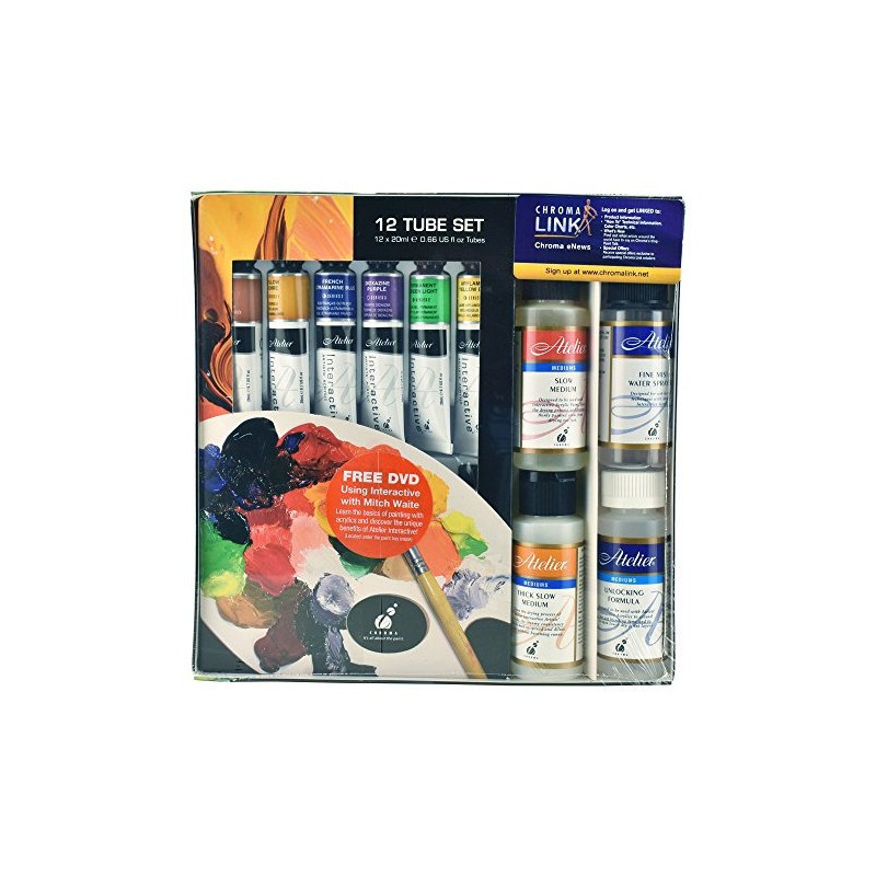 Chroma Atelier Interactive Acrylic Plein Air Set 12 Tube Set
