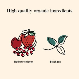 Kusmi Tea - French Cancan - Organic Black Tea - Berry Flavored Black Tea - Natural Red Fruit Flavours - Flavourful, Caffeinated Tea - Loose Leaf Tea - Tin Box of 3.5 oz