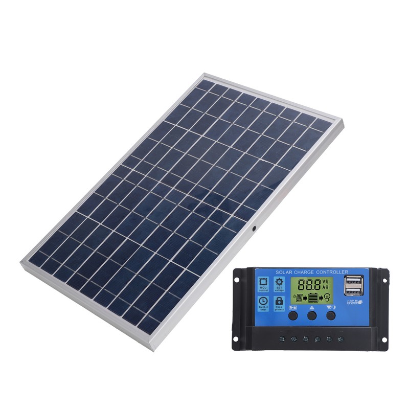 Solar Panel 10W 12V Polycrystalline IP65 Waterproof Portable 30A Solar