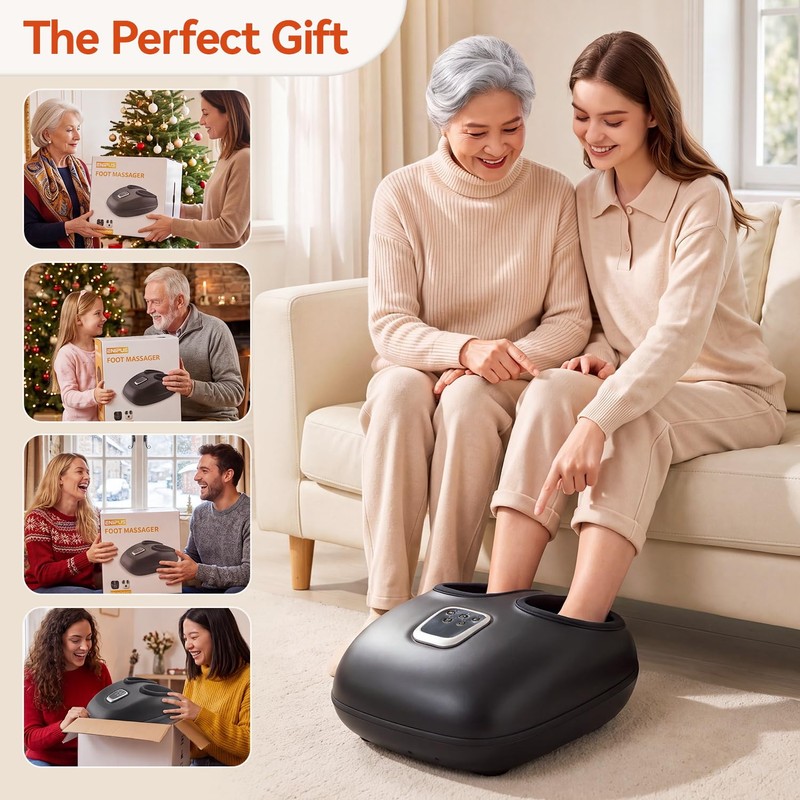 Shiatsu Foot Massager with Heat, Relaxes the Feet, Fits up