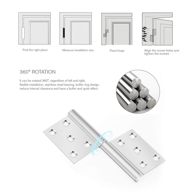 OTOTEC 6Pcs 4 Inch Flag Hinges Two Leaves Detachable Detachable