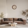 Lafocuse Silent Bronze Rustic Farmhouse Wall Clock with Raised 3D