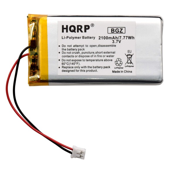 HQRP Battery Compatible with Uniden Guardian UDR744 UDR744HD UDR777HD UDR780HD 634169 Monitor 3.7v 2.1Ah 2100mAh