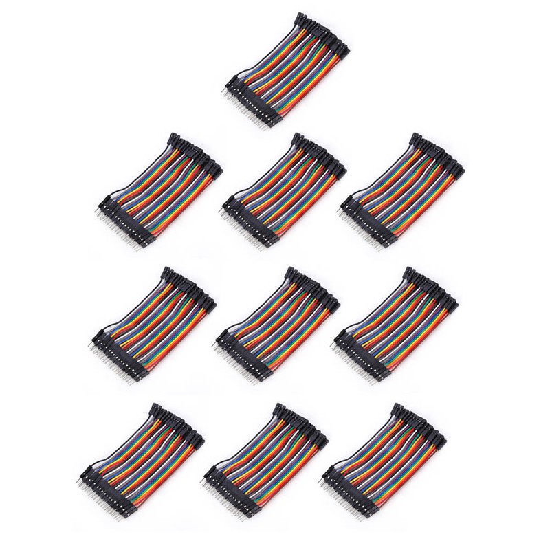 10Pcs Jump Wire Plastic Male to Female Connecting Cable for