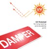 Fire Damper Sign, Fire Safety Sign, (SI-5816) 3x12 Inches, Rust