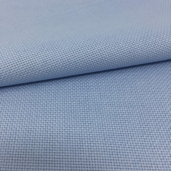 Cross Stitch Fabric | Light Blue | 75 cm x 50 cm | Various Colours Available | 5.5 Stitches/cm - 14 CT.| 100% Cotton | DE Delicatela