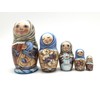 Unique Russian Nesting Dolls Country Girl Hand Carved Hand Painted