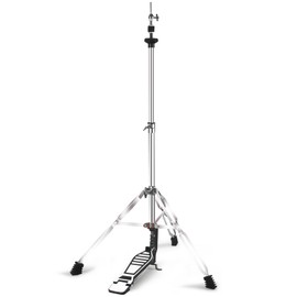 Seteol Hi Hat Stand, Foldable Portable Hi Hat Stand for Professional Drummers, Double Braced 3-Leg Heavy Duty Pedal with Adjustable Height, Sturdy Construction, Smooth Action Hi-Hat Cymbal Stand