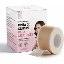 Over Lu Parches de Silicona para Cicatrices - Cinta para Cicatrices de Silicona Quirúrgicas, Cesárea, Acné y Estrías – Grado Médico - 1.5 metros