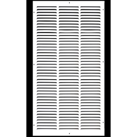 HVAC Premium 14'' x 20'' [Duct Opening] Steel Return Air Grille - Sidewall and Ceiling - HVAC Vent Duct Cover Diffuser - White [Outer Dimensions: 15.75"w X 21.75''h]