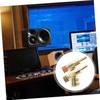 IWOWHERO 2pcs Gold Plated Solderless Banana Plugs Right Angle Speaker