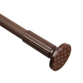 Tension Shower Curtain, Spring Shower Tension Curtain Rod, Closet Rod, for Windows or Shower, Rust Resistant Easy to Install, Umimile (Brown, 51-165”)