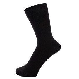 ZAKIRA Finest Combed Cotton Dress Socks in Plain Colours for Men, Women, 4-6 (UK), Black