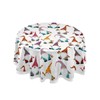 Christmas Tablecloths Christmas Gnome Decoration Seamless Tablecloth for Round Tables,