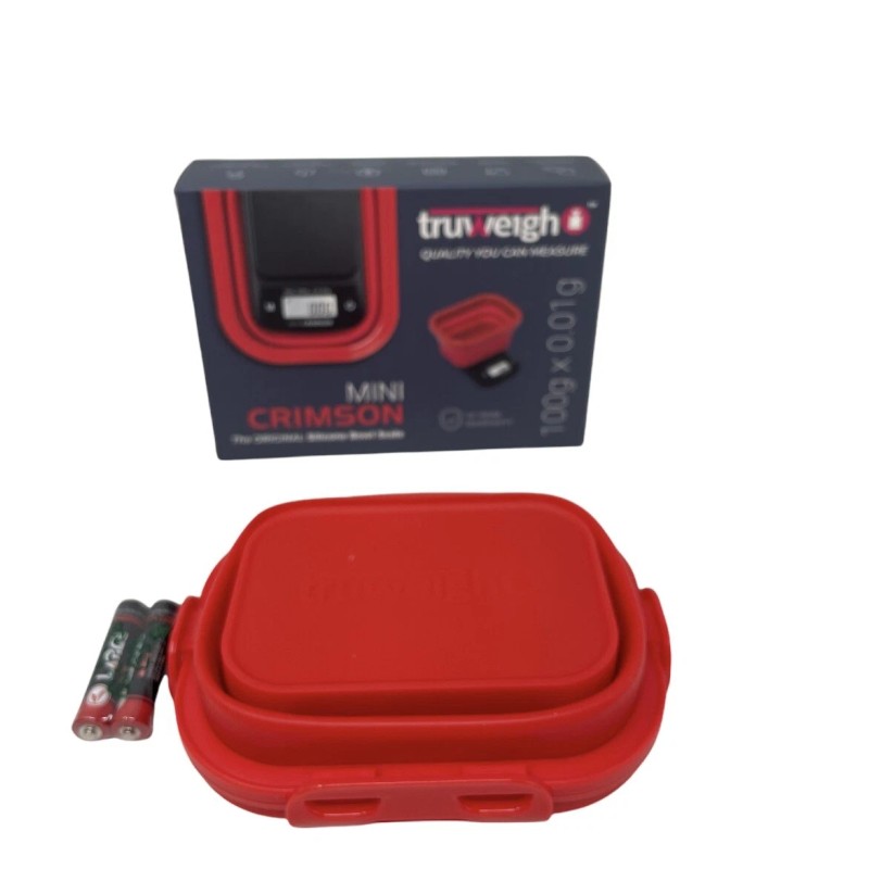 TRUWEIGH Mini Crimson Collapsible Bowl 100g x 0.01g Digital Scale