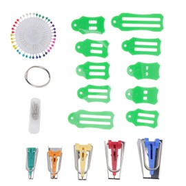 Natudeco Sewing Roll Sasher Tool Set Jelly Roll Sasher Tool Set Folding Fabric Biasing Strips Roll Tool Kit Quilting Bias Binding Maker Accessories for Daily Sewing