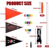 YUZHEDM Pack of 3 Reflective Bicycle Flag Bicycle Safety Flags