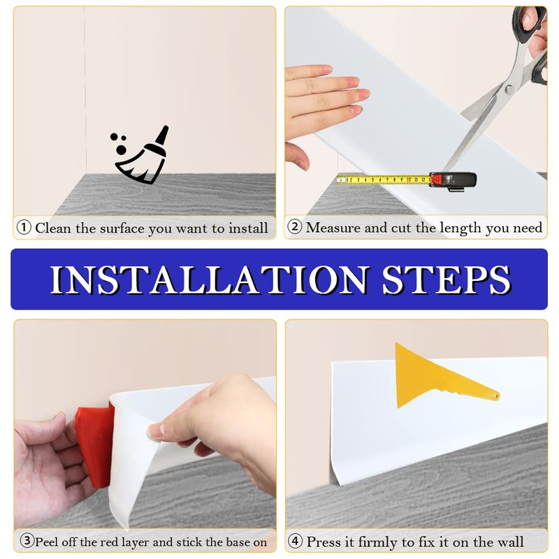 LSGCQ Flexible Baseboard Molding Trim 4 Inch x 100 Feet