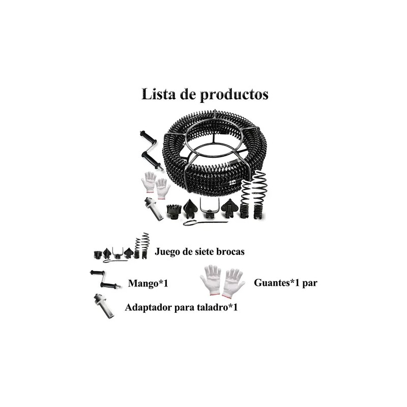 Draga De Tubería De Drenaje Doméstica De 15m, Máquina De