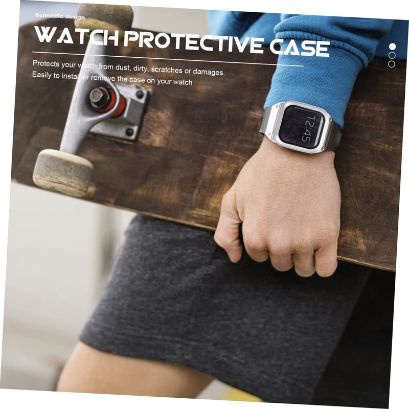 jojofuny 3sets Watch Screen Protector Anti-Scratch Smartwatch Shell Full Access