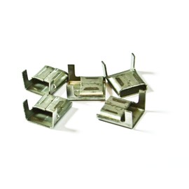 Banding Buckles, Wing Seal Clips (Aluminum, 1/2", 100 pcs)