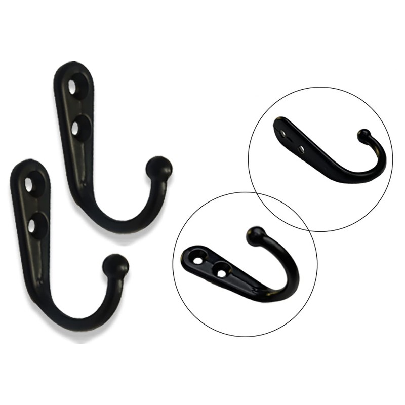 DaiUni Pack of 4 Wardrobe Hooks Wall Hooks Vintage Towel