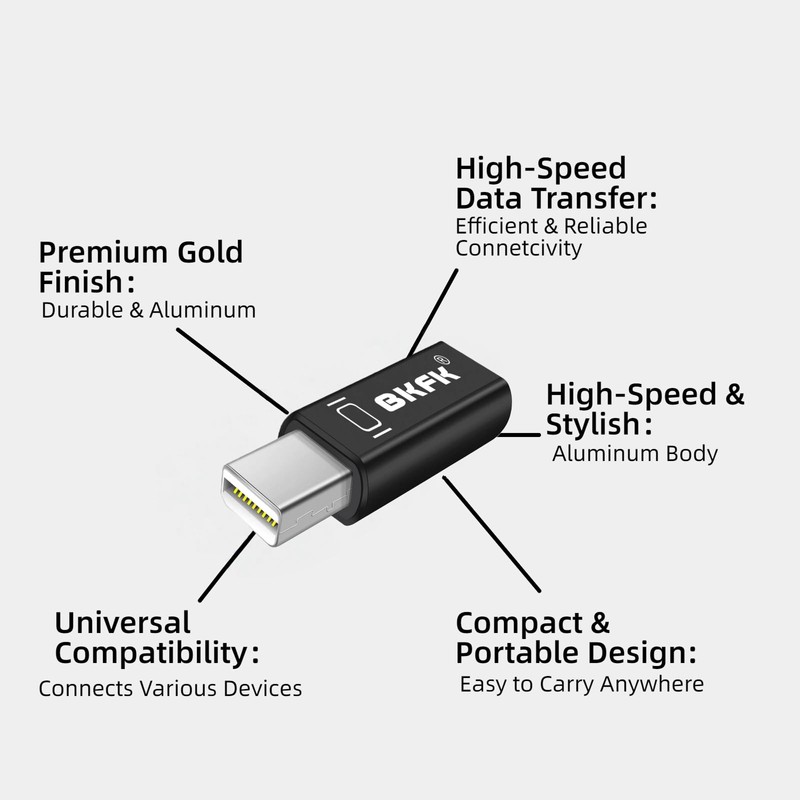 BKFK 4K DisplayPort Headless Dummy Plug - Supports 1080p-120Hz EDID
