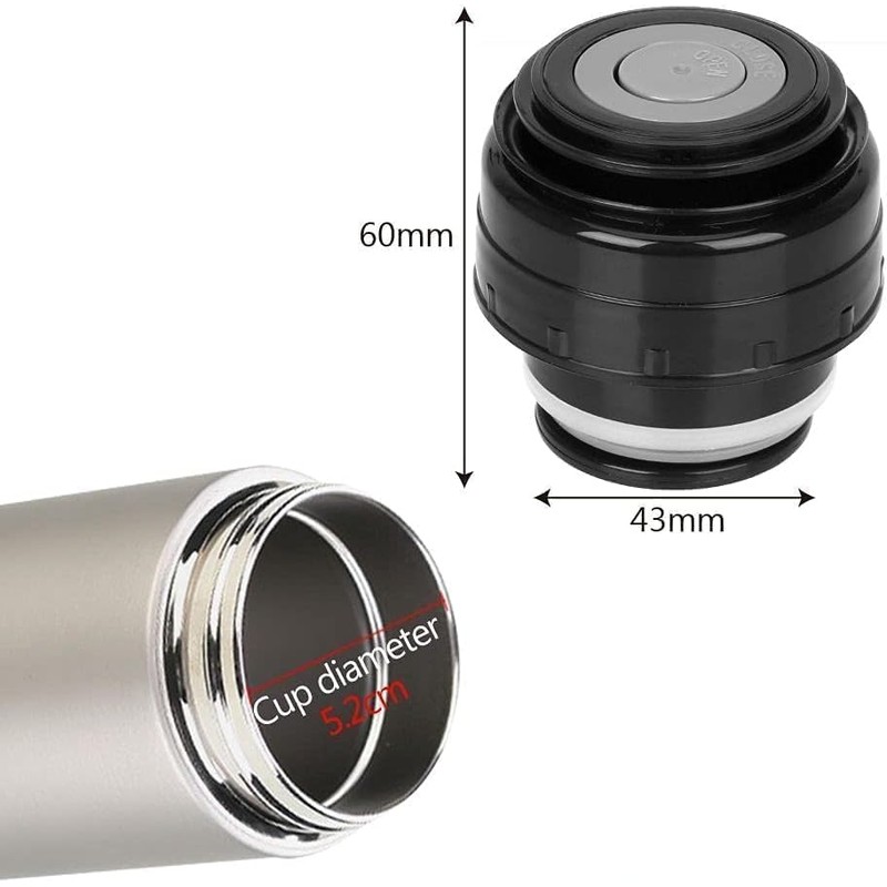 1 coperchio per thermos da 4,5 cm, per esterni, da