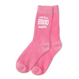 D Design Invent Print! 25th Birthday Gift Vintage Pink Ankle Socks Present for Women 25 Ladies Size 4-7