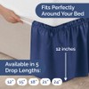 Wrap Around Dust Ruffle Bed Skirt – Navy Blue -