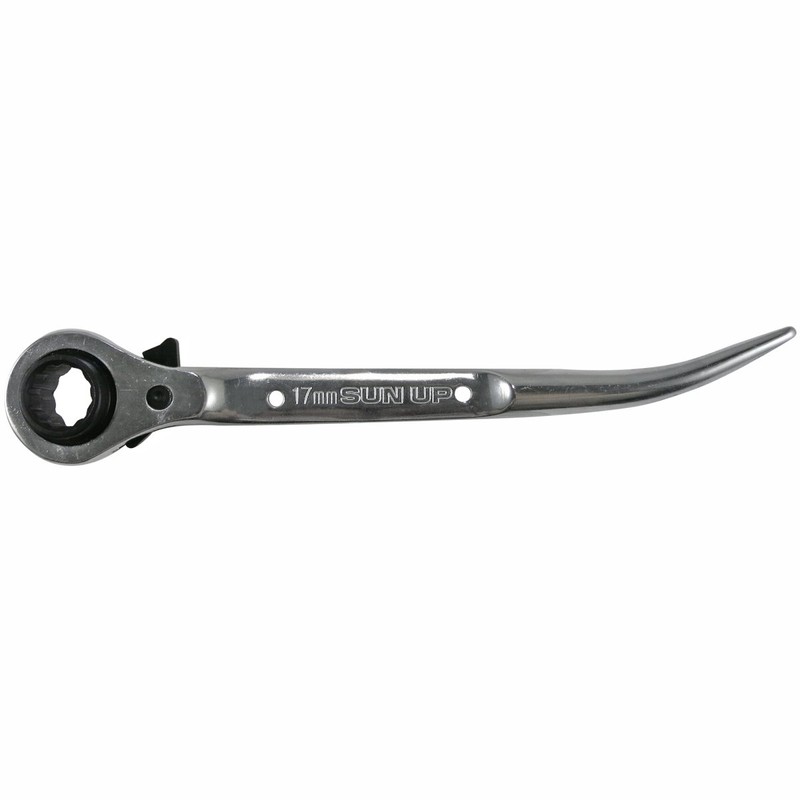 SUN UP Double Ended Ratchet Wrench, Curved Type, Shino Included,