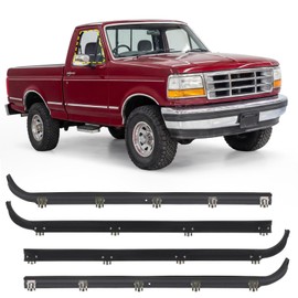 WILLBOND Window Trim Molding Felt Seal Compatible with F150 F250 F350 Bronco 1987-1997, Front Inner Outer Rubber Weather Strip Compatible with E7tz1521452a, E7tz1521453a, F2tz1521456a, F2tz1521457a